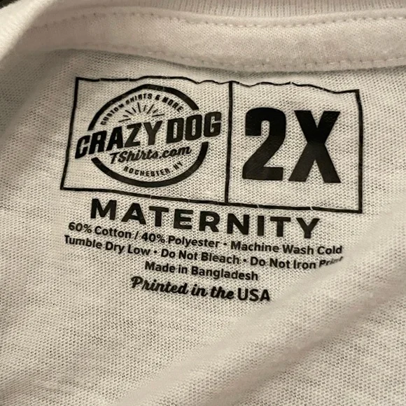 Mummy Mommy T-Shirts White Maternity Tee‎ Size 2X - Picture 3 of 5